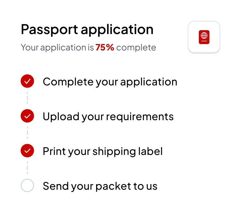 Complete application online in minutes.